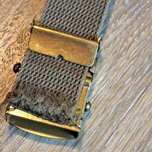 Vintage Canvas Boy Scout Belt With Adjustable Buckle - Picture 5 of 6
